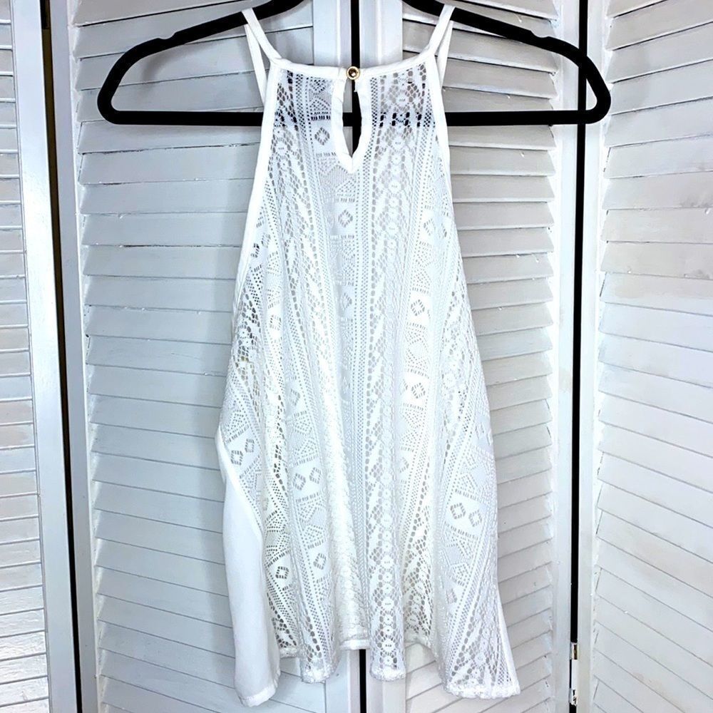 Super sexy high neck tank in white